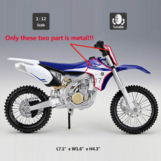1/12 Yamaha YZ450F Motorcycle Model Diecast Dirt Bike Toy Vehicle for Boys Toys