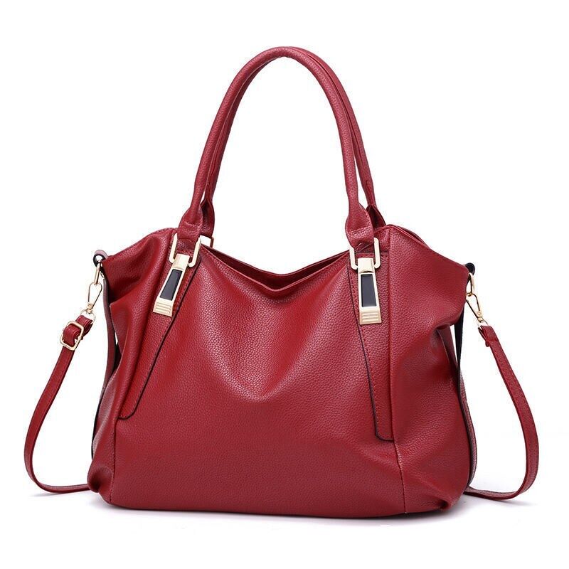 Ladies Leather Hobo Handbag Tote Shoulder Bag Slouchy Soft PU Bag Designer