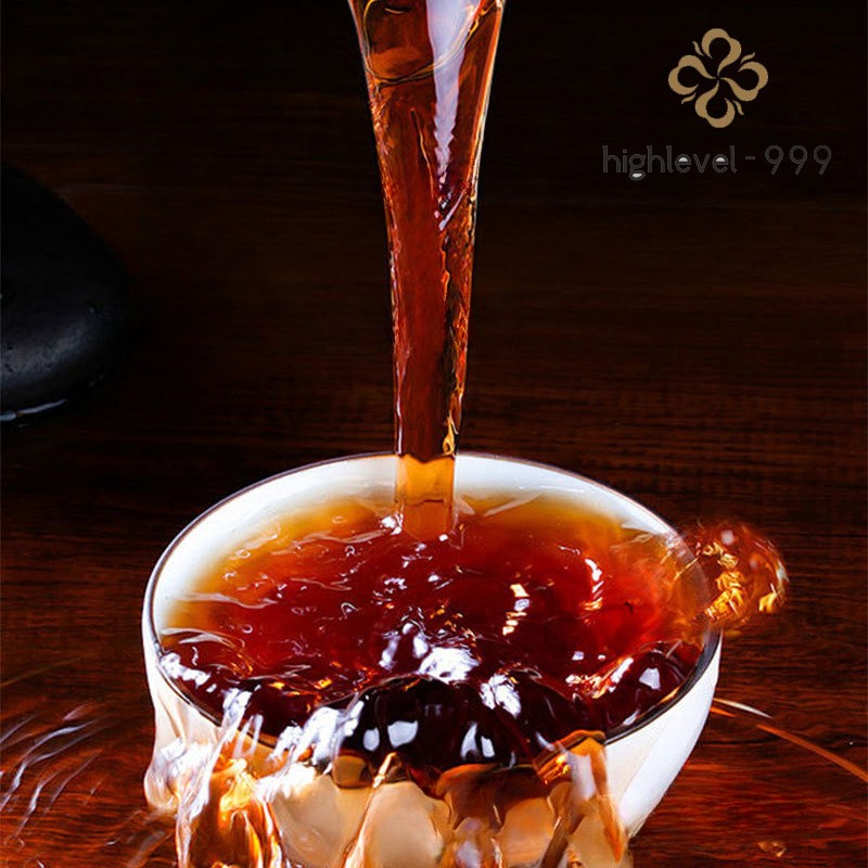 357g Ripe Pu'er Yunnan Lao Pu'er Ancient Tree Aged Compressed Tea Cake