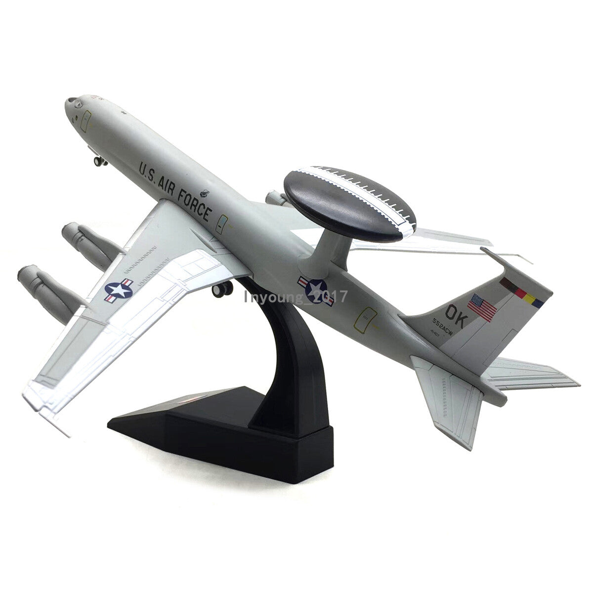 1:200 Boeing E-3 Sentry AWACS Airplane Model Diecast Military Army Plane Model