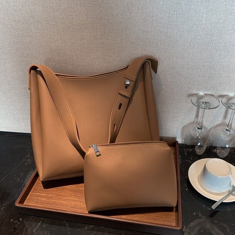 Women Handbag 2 Piece/set Shoulder Bags PU Leather Bags Ladies Wild Bags