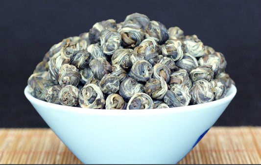 Jasmine Pearl Green Tea Premium Organic Fragrant Chinese Loose Leaf Tea 100g