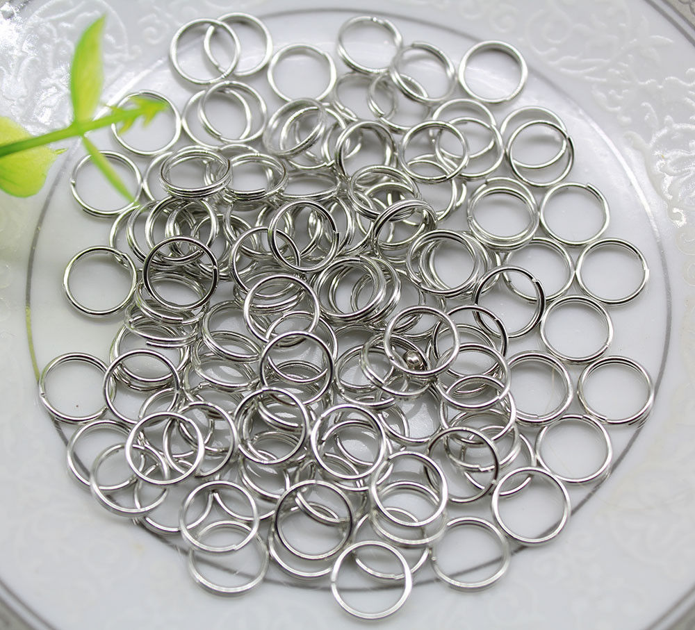 1000pcs 8mm Metal Round Split Rings Small Double Ring For Jewelry Making DIY