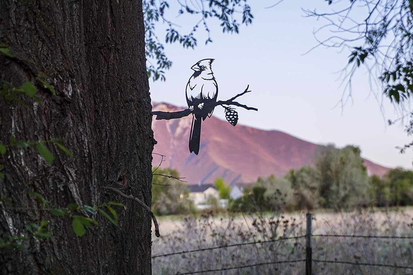 Cardinal Decoration | Garden Art | Backyard Art | Tree Art | Silhouette Art