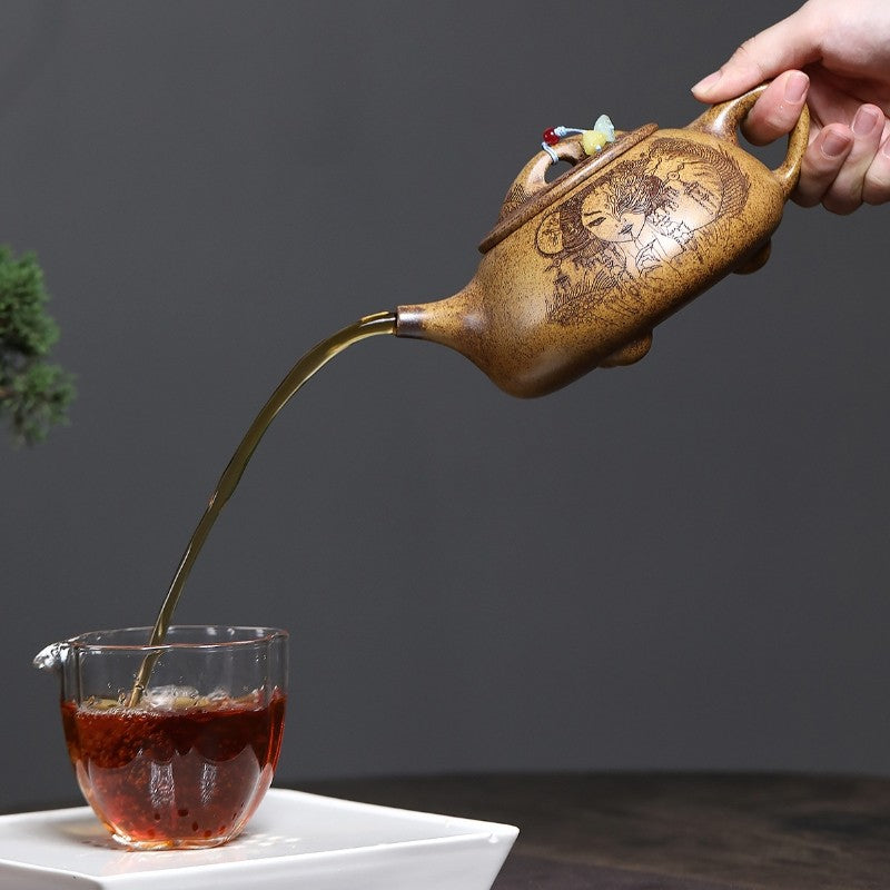 550ml handmade tea pot real yixing zisha clay master pot 14 infuser hole shipiao