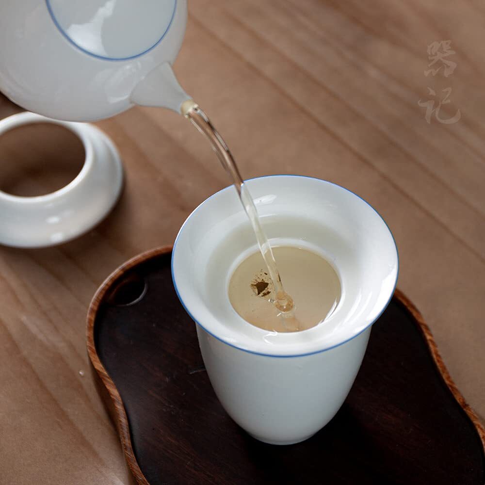 Chinese Dehua Porcelain Tea Leaking Tea Filter Tea Strainer Tea Set