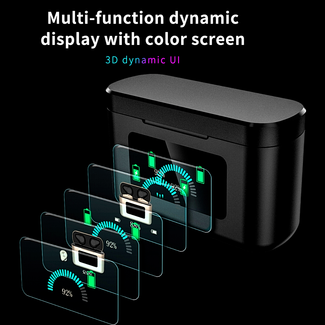 Wireless Earbuds Bluetooth 5.0 Waterproof Headset Headphones Noise Cancellation