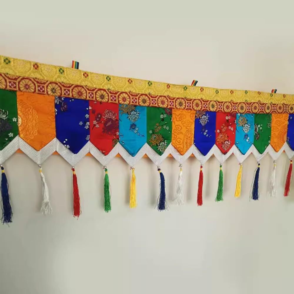 100cm Tibetan Buddhist Wall Hanging Chinese Style Altar Buddha Surround Decor