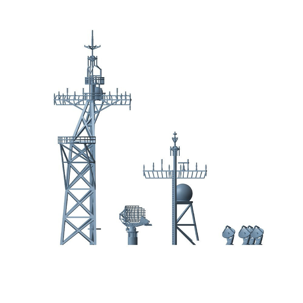 1/350 Model Upgrade Parts For The USN Ticonderoga Class Mast And Radar System