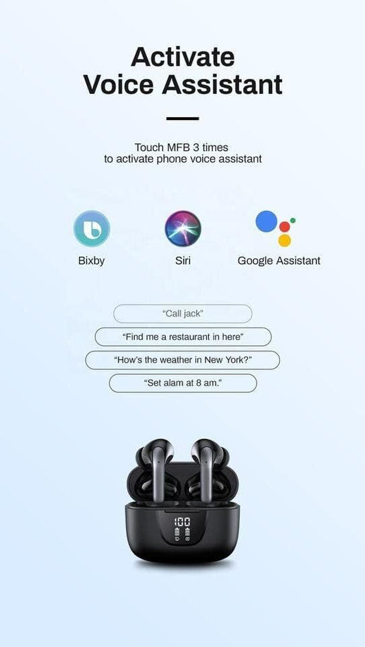 TWS Wireless Earbuds Bluetooth 5.3 Waterproof Headset Headphones Sport Stereo