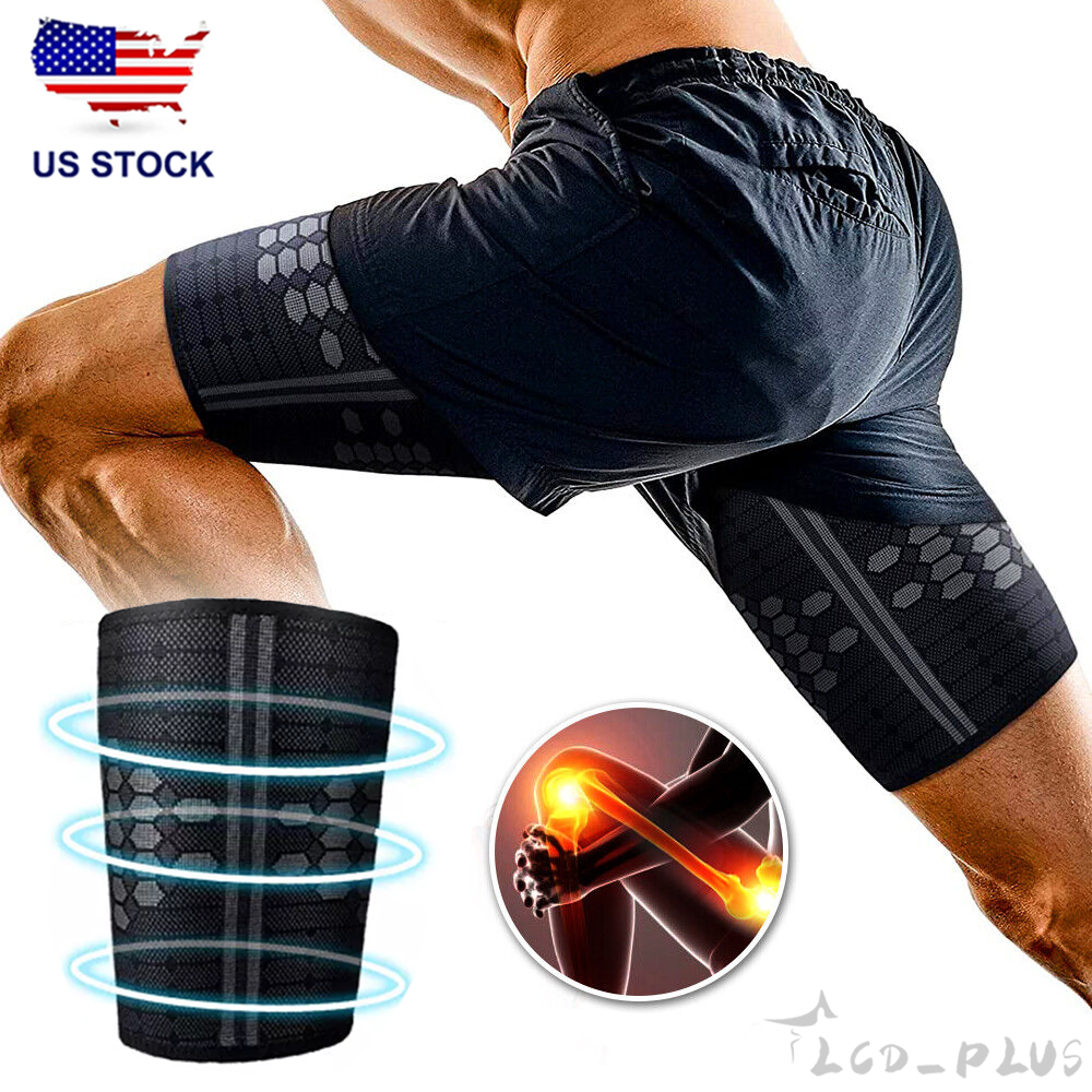 Mangas De Piernas Elasticas Calentamiento de Musculo para Deportes Trotar Correr