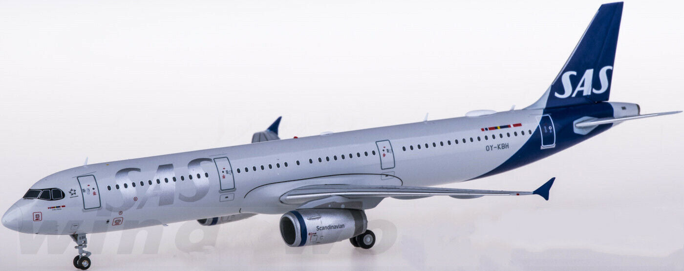 1:200 JC Wings SAS Scandinavian AIRBUS A321 Passenger Airplane Diecast Model