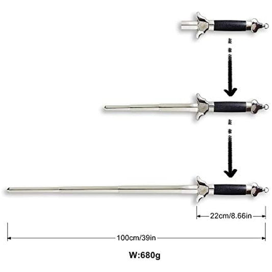 Extendable Chinese Taichi Sword Luxury Red Sword Tassel