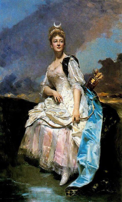 Oil painting Raimundo-De-Madrazo-Y-Garreta-La-marquise-d_Hervey-Saint-Denys-en-D