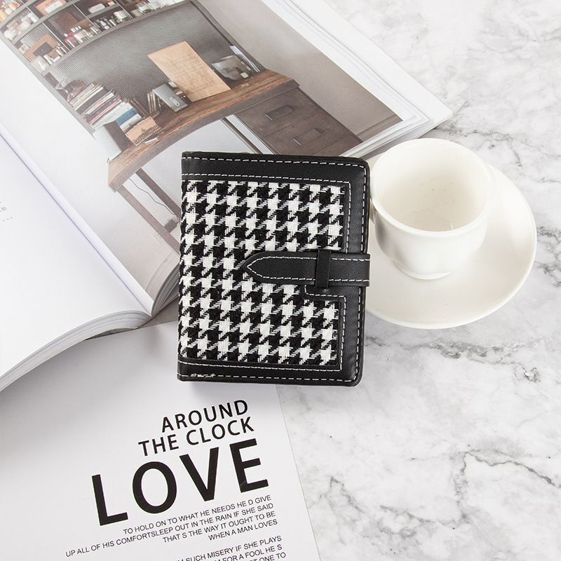 Small Wallet Short Buckle Wallets Retro Fashion Foldable Coin Purse Card Bags