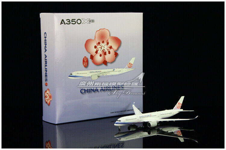 1:400 JC Wings CHINA AIRLINES AIRBUS A350-900 Airplane Flap Down Diecast Model