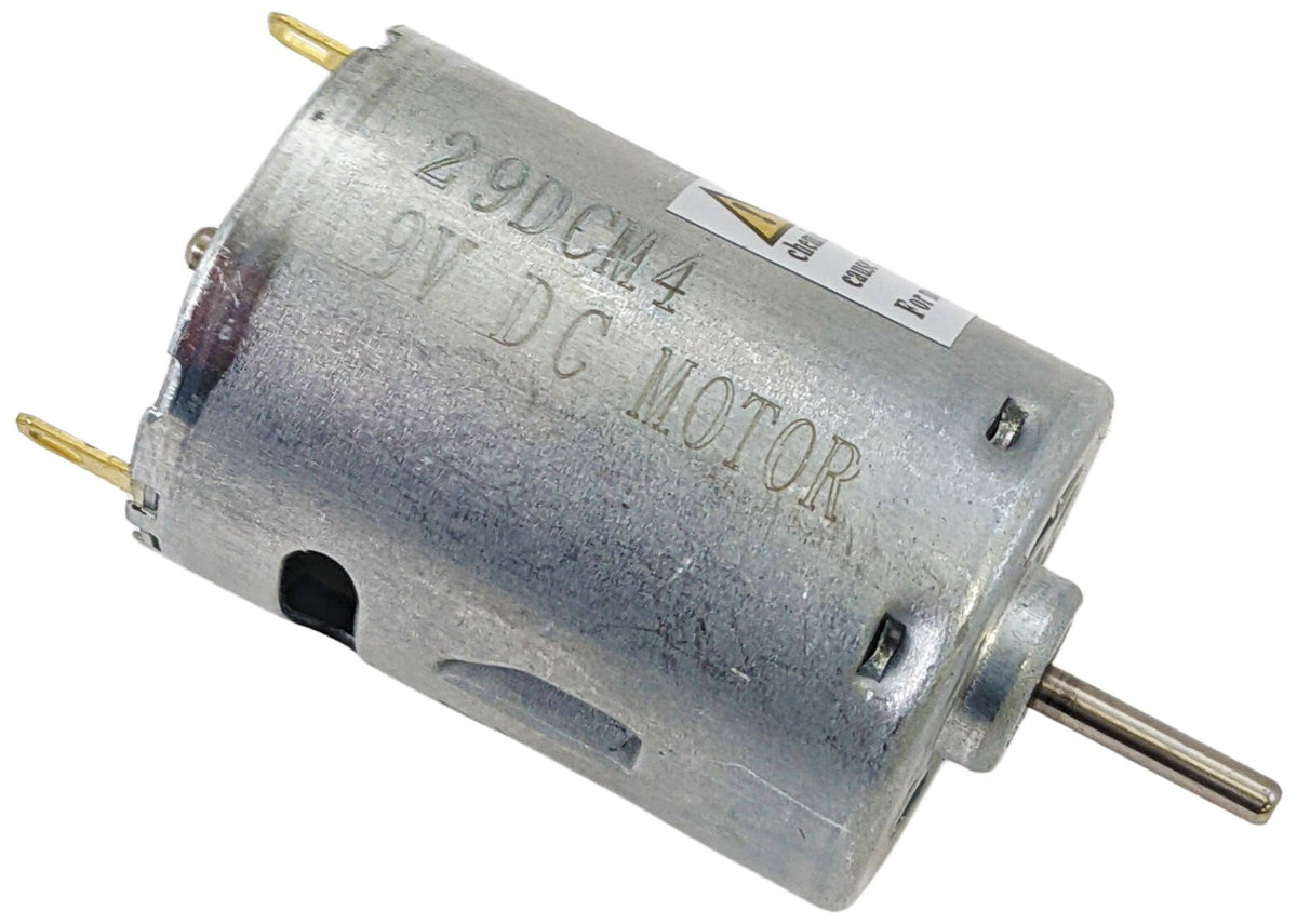 9V Heavy Duty DC Motor 12,500 RPM Max , ⌀2mm Shaft (Body: ⌀1.08" x 1.48" Length)