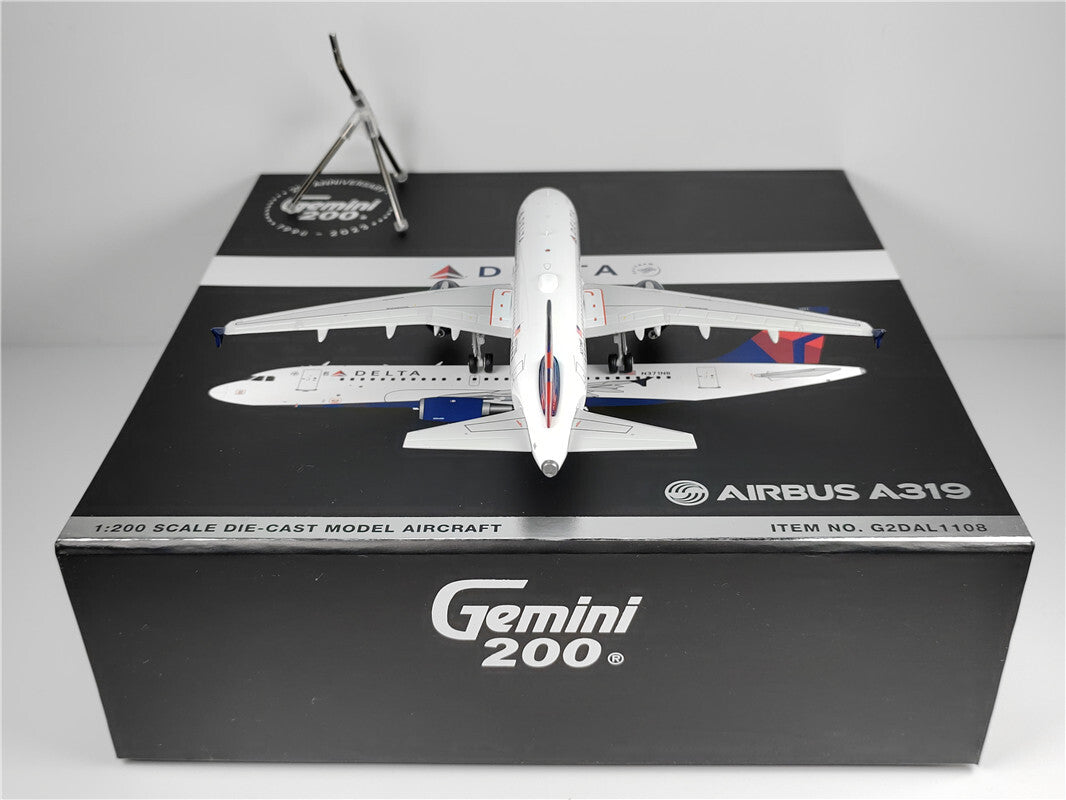 1:200 Geminijets DELTA AIRBUS A319 Passenger Airplane Diecast Aircraft Model