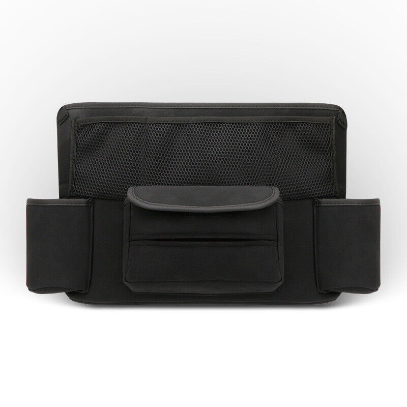 PU Leather Car Net Pocket Organizer Holder Between Seat Storage Bag Tissue Box