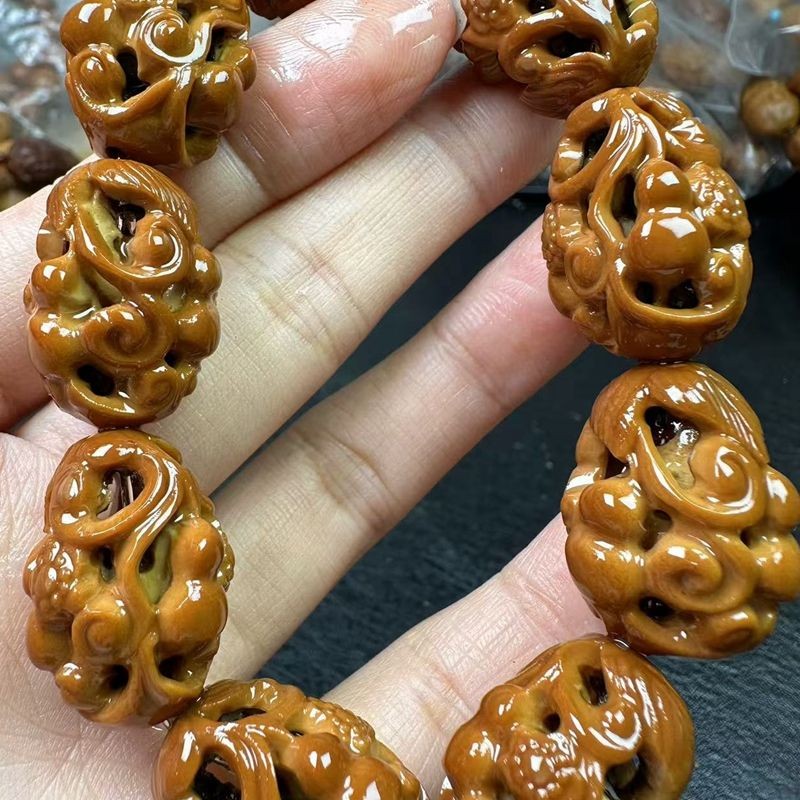 Olive Nut Hollow Gourd Bracelet Lucky Hediao Bead Bracelet