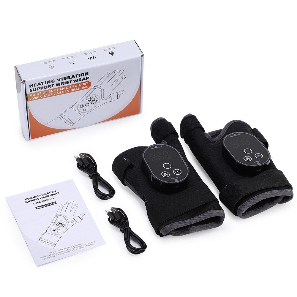 Wireless Electric Hot Compress Wrist Support Hand Pain Relief Massager Belt