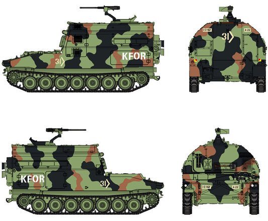 HOT!! RZ-MODEL 1/72 U.S M992A1 Field Artillery NATO Three-color Camouflage Model