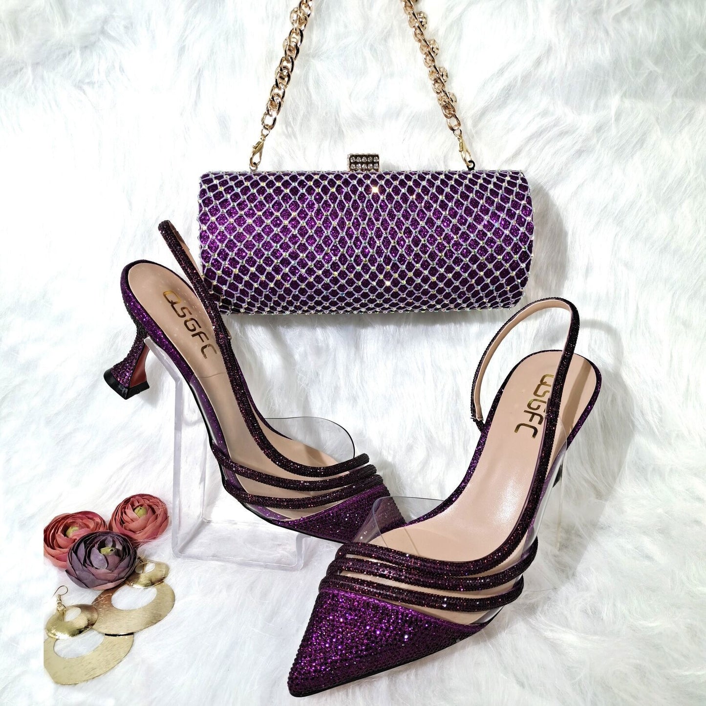 Diamond Noble Ladies Shoelace Bag Party Shoe Bag Friend Party Shoelace Bag