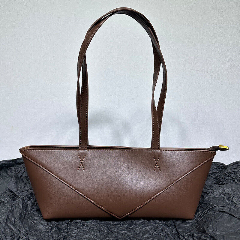 Small Real Leather Fold Shoulder bag Tote Handbag Fashion Purse Top Handles