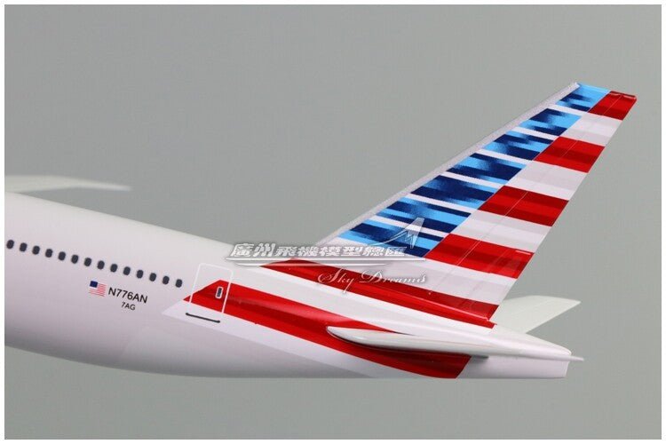 47CM American BOEING 777 N776AN Passenger Airplane Resin Aircraft Plane Model