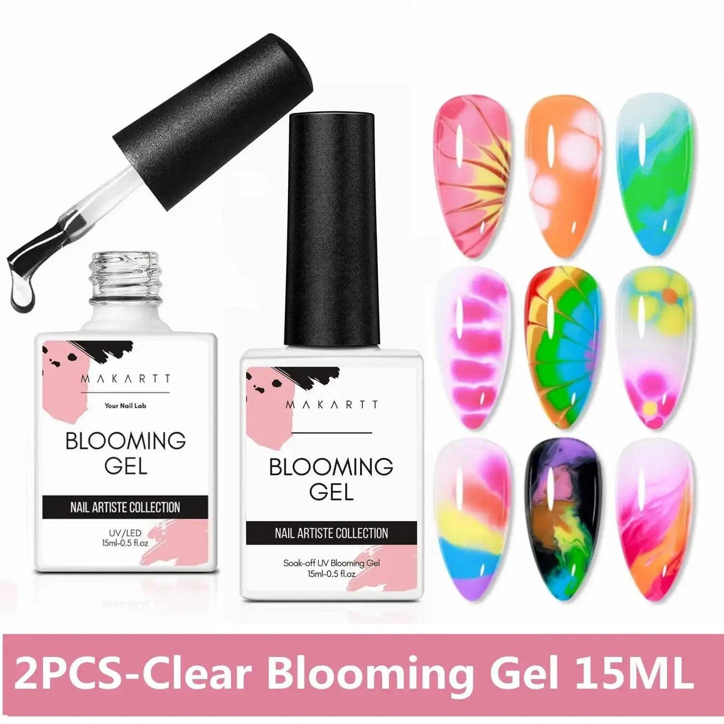 Clear Blooming Gel by Makartt – 15ml Nail Art Effect