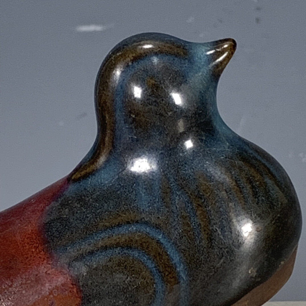 Chinese Antique Song Jun Porcelain Ceramics Mandarin Duck Penholder Tea Pet