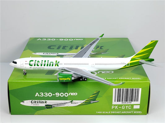 1:400 JC Wings CITILINK AIRBUS A330-900neo Passenger Airplane Diecast Model
