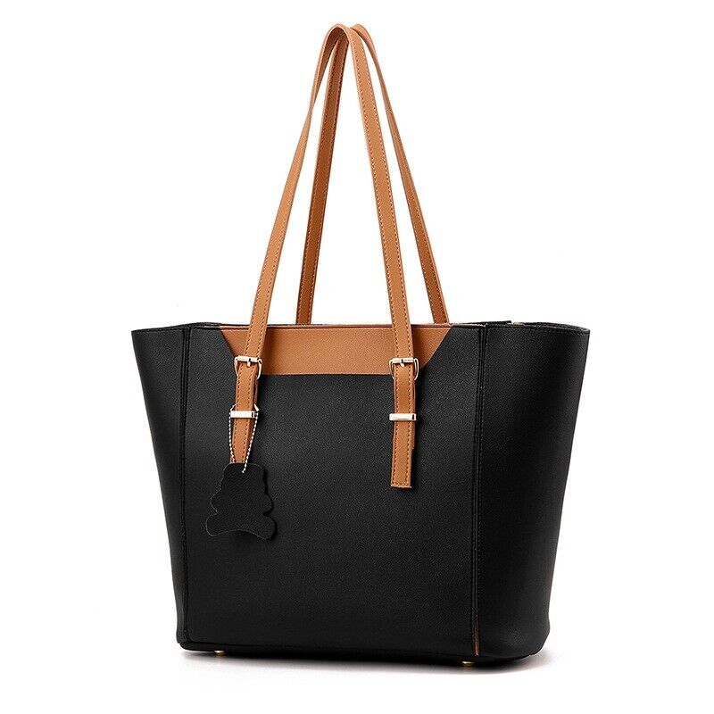 2PCS Women's Ladies Handbag Big Shoulder Messenger Tote Crossbody Bags Purse