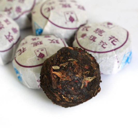 100pcs 2015 yr Red Rose Flower Flavor Mini Ripe Tuo Cake puer Pu'er Pu erh Tea