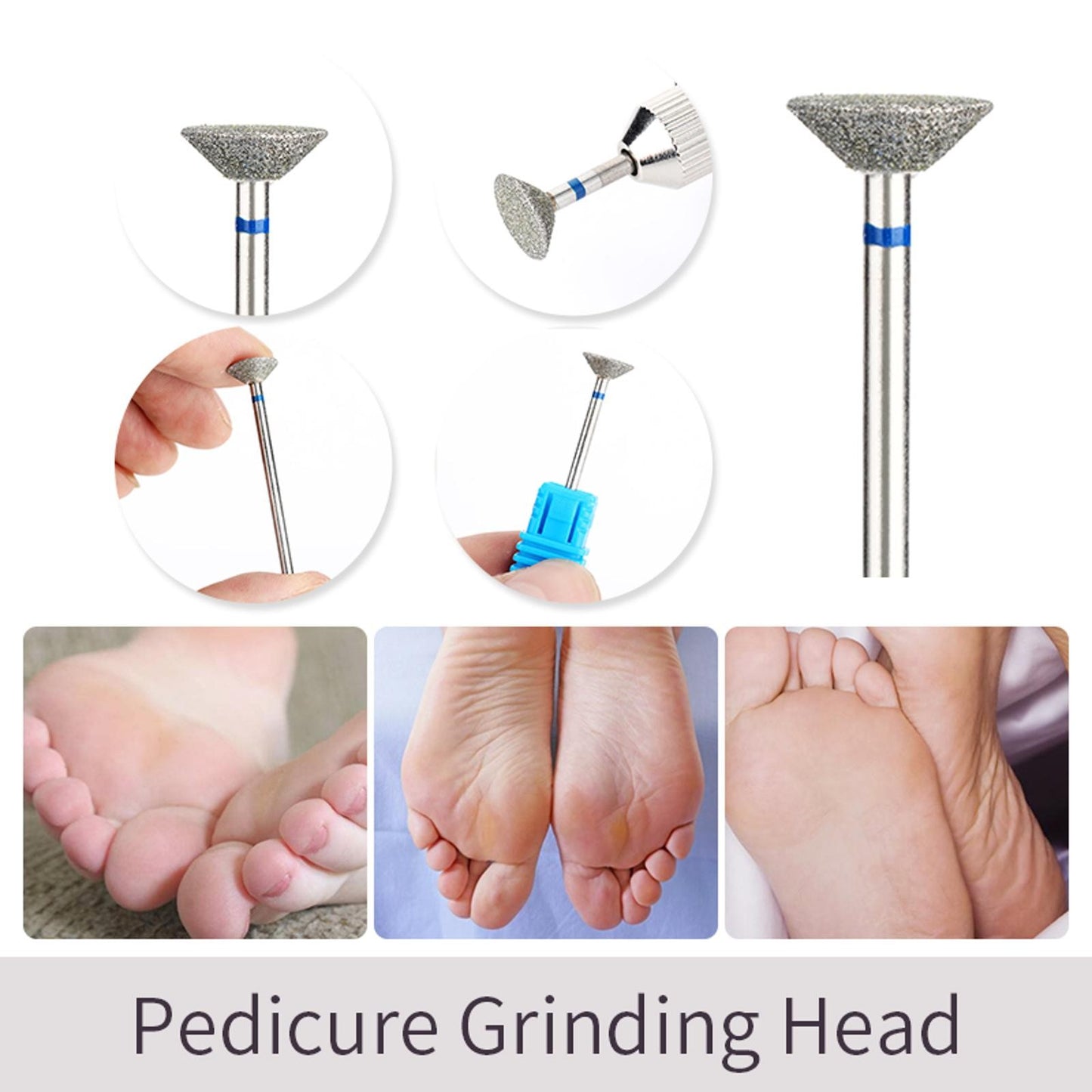 3Pcs Electric Nail Drill Machine Grinding Head Dead Skin Remover Pedicure Tool*