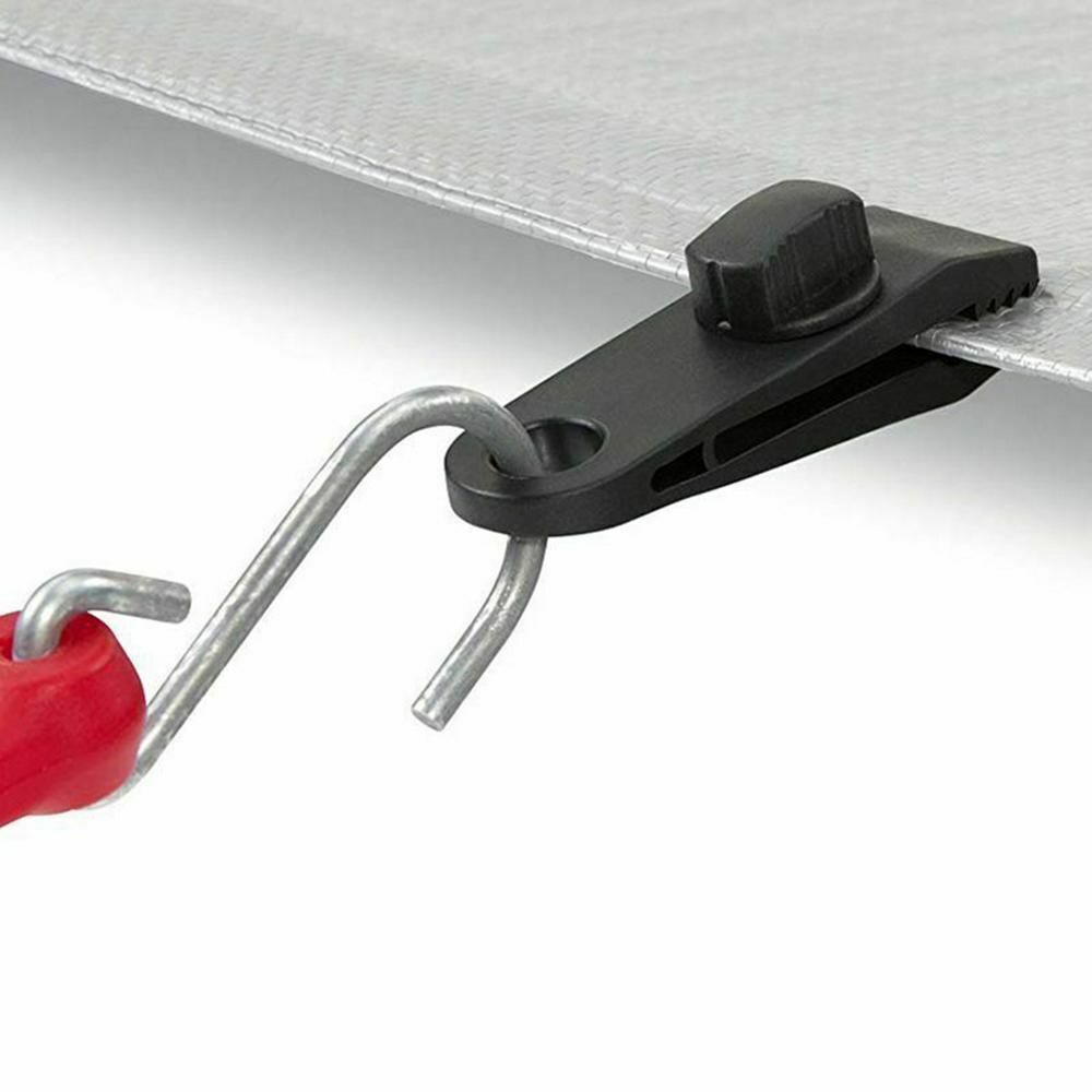 10Pc Tarp Clamp Awning Tent Canopy Clip Snap Canvas Anchor Gripper Nylon Plastic