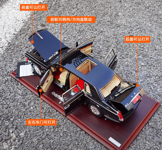 1:18 35CM Century Dragon Hongqi CA7600 2015 Parade Vehicle Diecast Car Model