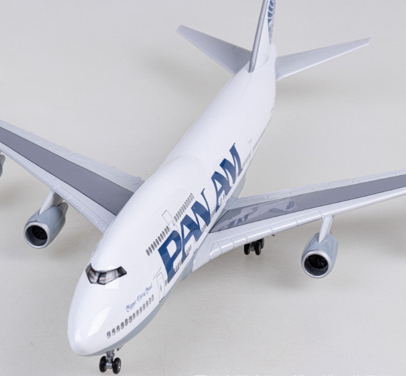 1:150 47CM PAN AM BOEING 747-400 Airplane Landing Gear Resin Aircraft Model