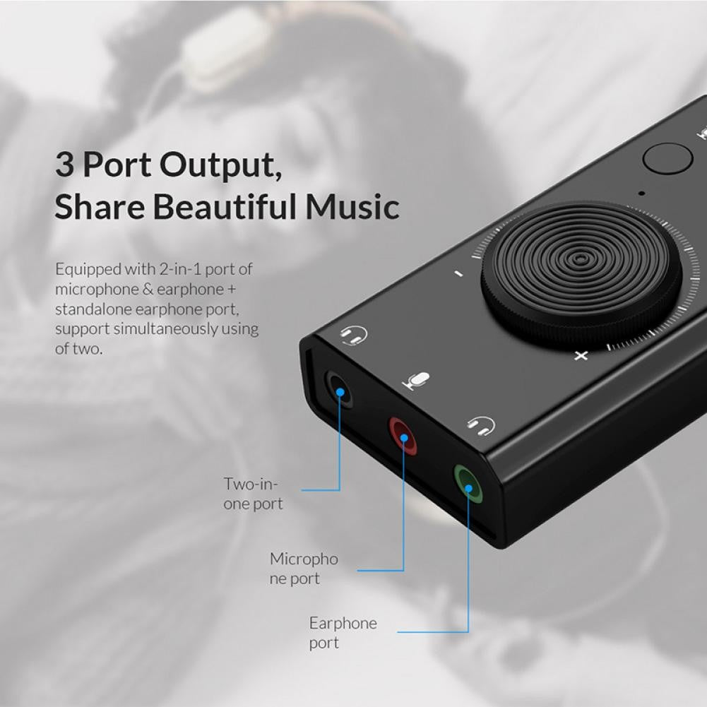 Universal External USB Sound Card For Speaker Microphone Earphone Plug&Play