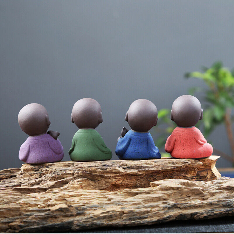 5pcs/lot Little Monk Zisha Tea Pet Lovely House Decoration Tea Play Mascot Boys