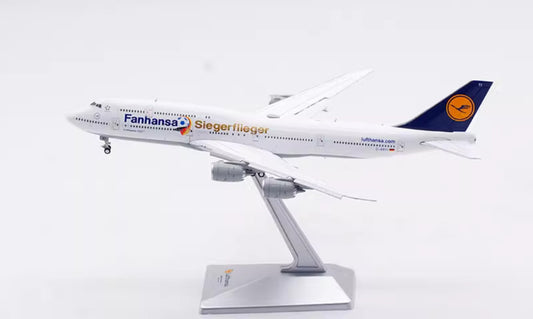 1:400 HX Model Lufthansa BOEING 747-8i Flap Down Airplane Diecast Aircraft Model
