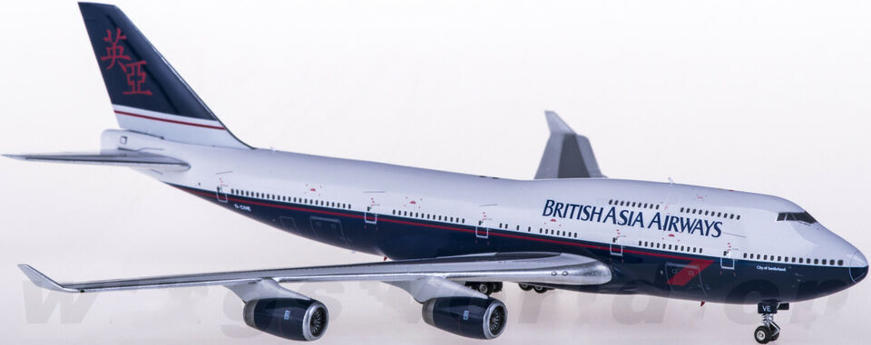 1:400 Phoenix BRITISH ASIA AIRWAYS BOEING 747-400 Passenger Plane Diecast Model