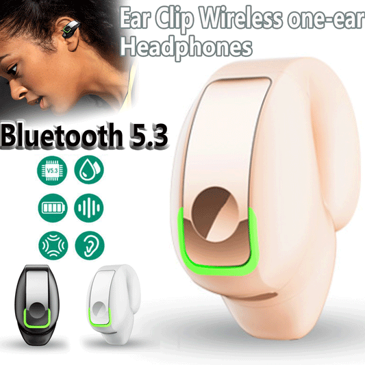 NEW Ear Clip Bluetooth 5.3 Headset Wireless Earbuds Earphones Stereo Headphones