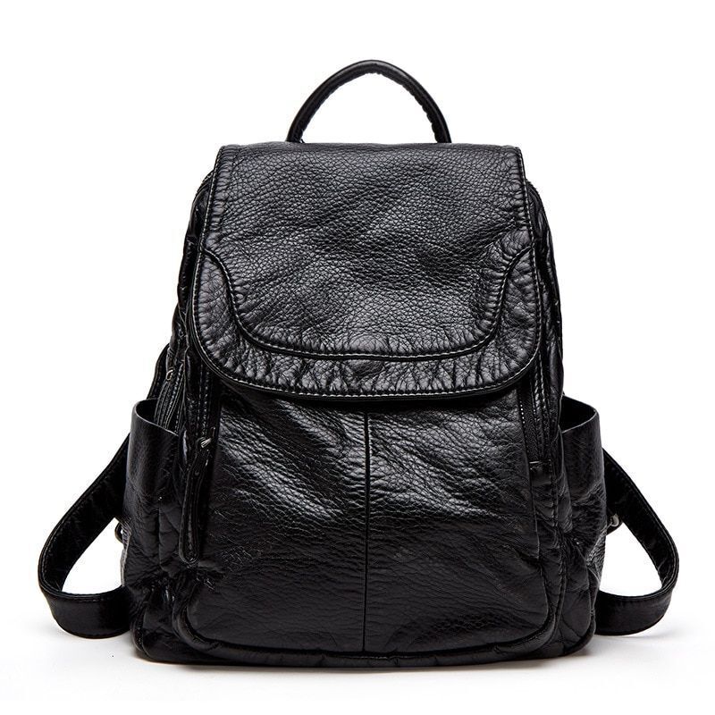 Soft Synthetic Leather Mini Backpack Leisure School Bookbag Travel Bag Small 1PC