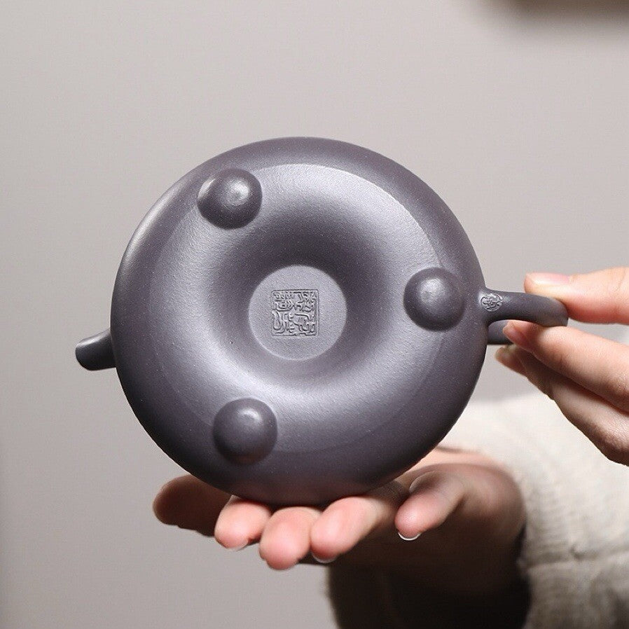 220cc Yixing Zisha Purple Clay Original TianqingNi Handmade Yunpiao Teapot