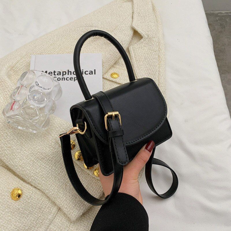 Synthetic Leather Flap Crossbody Bag Shoulder Crossbody Purse Handbags 15*11*6CM