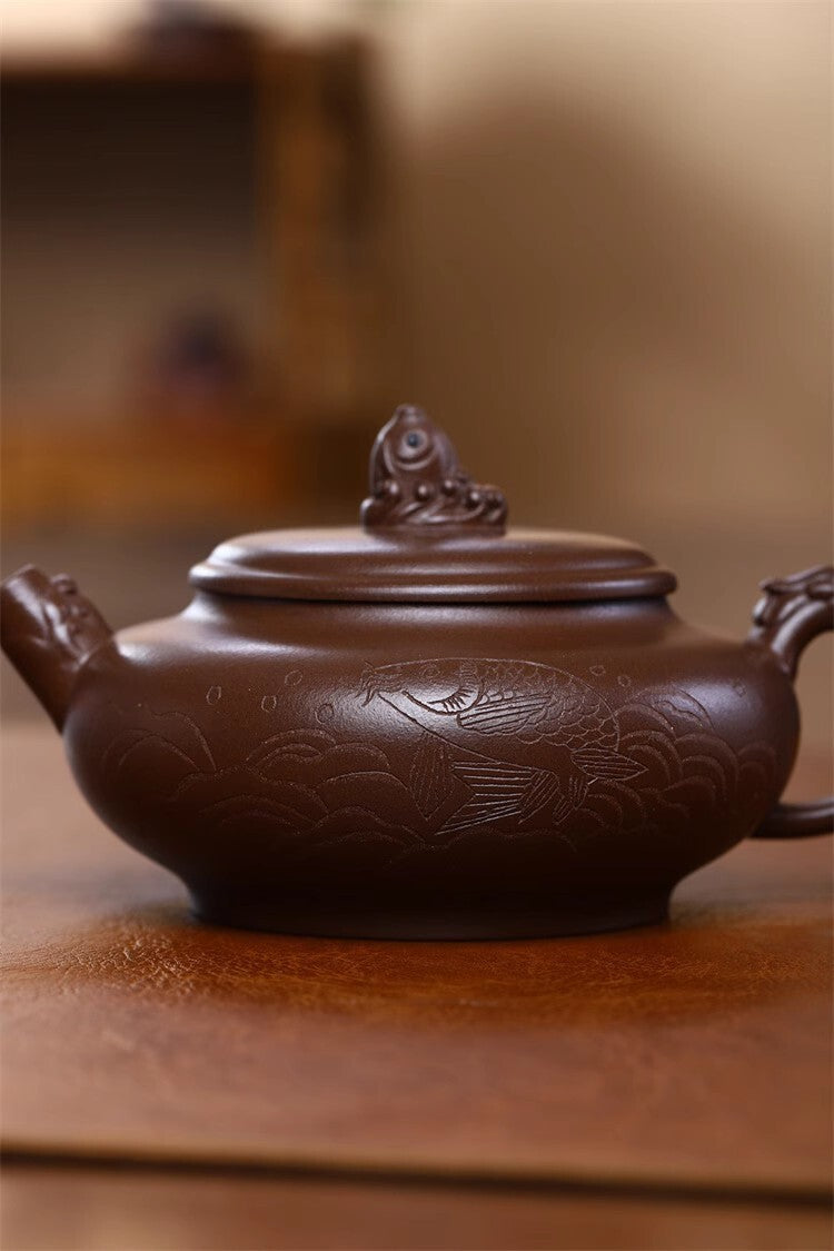 300cc chinese Yixing Handmade Zisha teapot Purple clay YuNian Gongfu Tea Pot