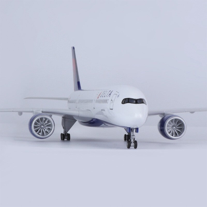 1/142 47cm DELTA Airlines A350 Passenger Plane Model Airplane Toy W/Sound Light
