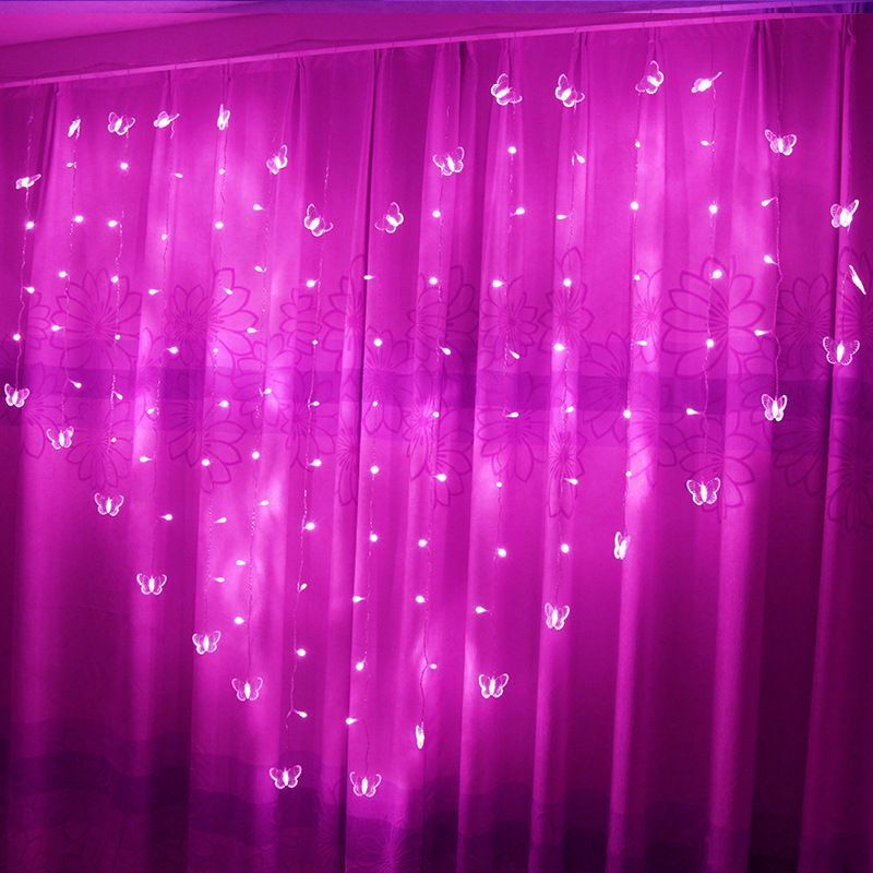 LED String Lights Love Heart Shaped Butterfly Happy Valentine's Day Decor 2x1.5M
