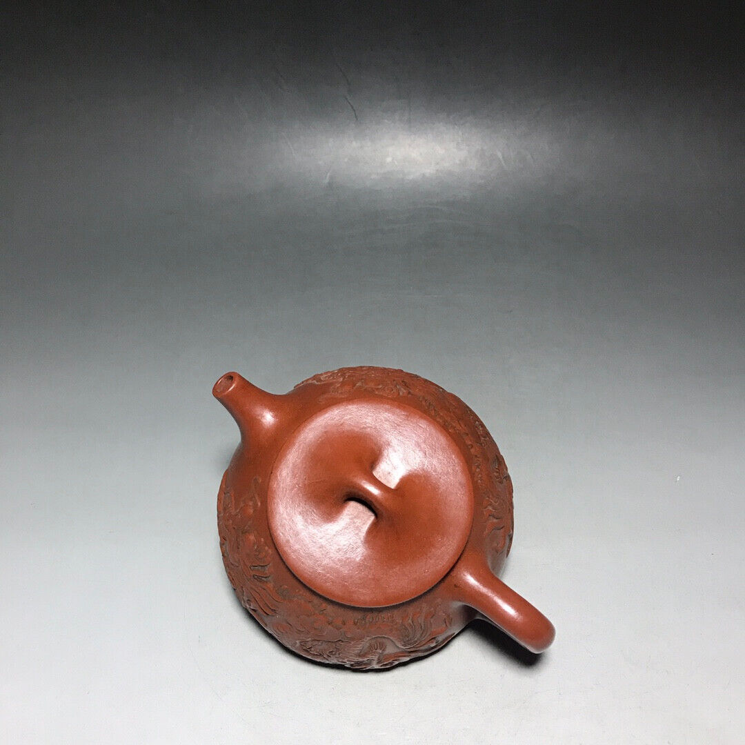 Chinese Yixing Zisha Clay Handmade Exquisite Teapot(龍尊石瓢 底款:如图)